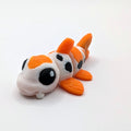 Orange white and black Koi Hatchling articulated 3D-printed fidget companion