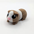 Brown white and black Guinea Pig Hatchling articulated 3D-printed fidget companion