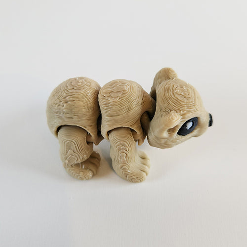 🐣 Bear Hatchling – Tiny Articulated Fiddle Companion